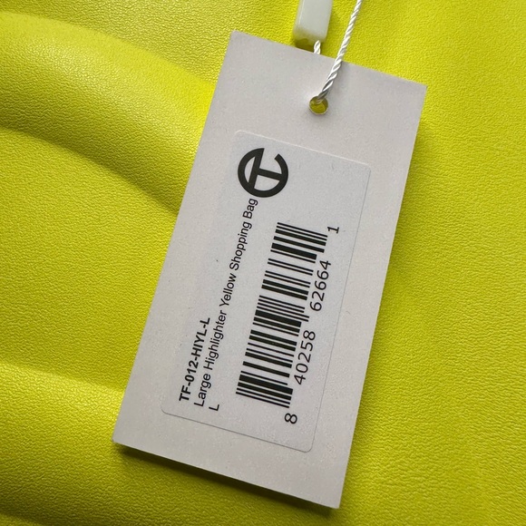 Telfar Shopping Bag in Highlighter Yellow! NWT & Dustbag - Picture 7 of 8